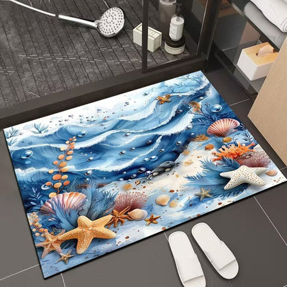 Reflektierender floraler Badematte