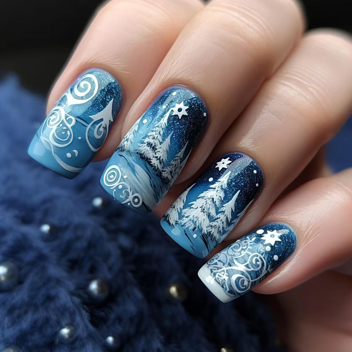 Kunstnägel Wintermotivik Brehn