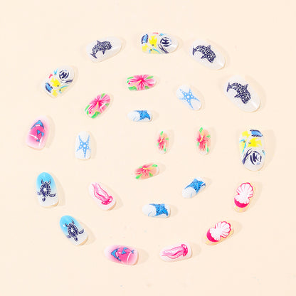 Tropisches Ozean-inspiriertes Nagelkunst-Set Brehn