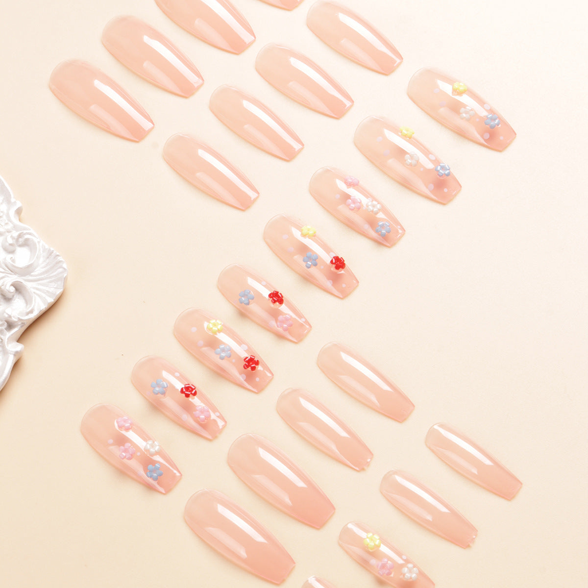 Floral Design Press-On Nagelset Brehn