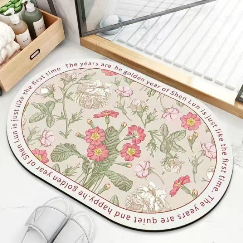 Plüsch Floral Badmatte Brehn