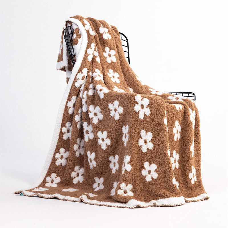 Extraweiche Flauschdecke mit Teddy-Finish und Blumenrelief