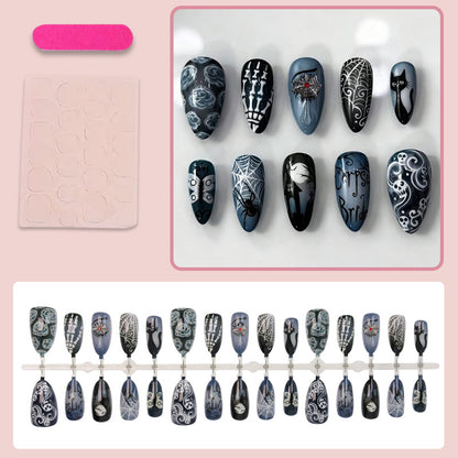 Halloween Kunstnagelset mit einzigartigen gruseligen Designs Brehn