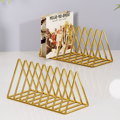 Dreieckiger Metalldraht Schallplatten- & Buchorganisator Rack