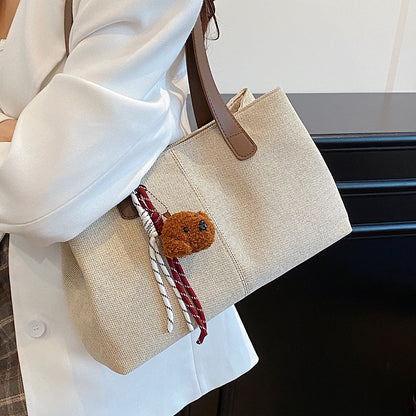 Elegante strukturierte Canvas-Handtasche