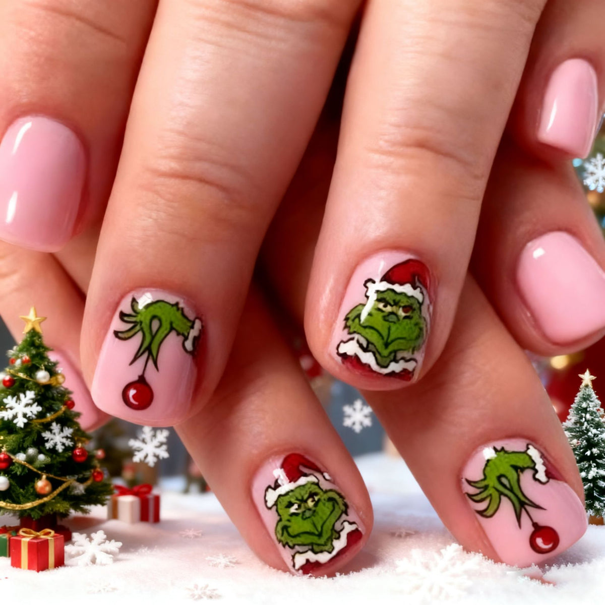 Holiday Grinch Nagelkunst Design Brehn