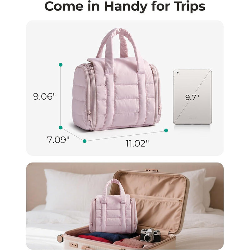 Kosmetik-Organizer Tasche mit Abnehmbarem Haken und Transparenten Fächern Brehn