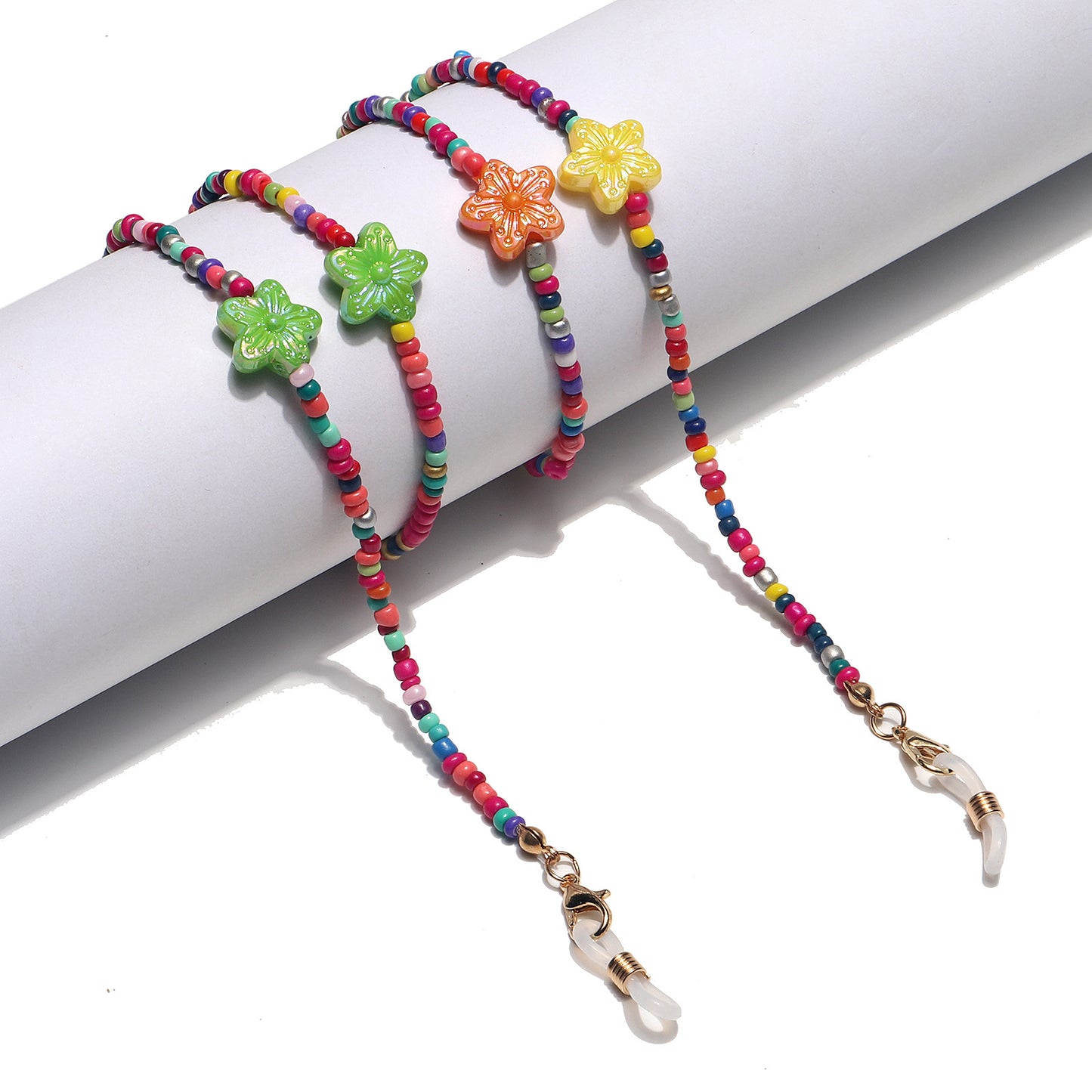 Bunter floraler Perlen-Brillenhalter Brehn