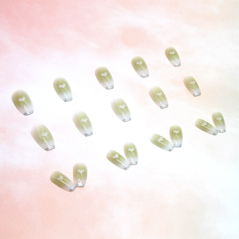 Künstlerische Ombre Press-On Nageltips Brehn