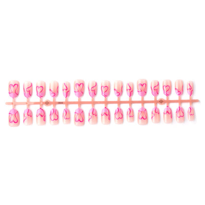 Herz Design Press-On Nagelkunst Set
