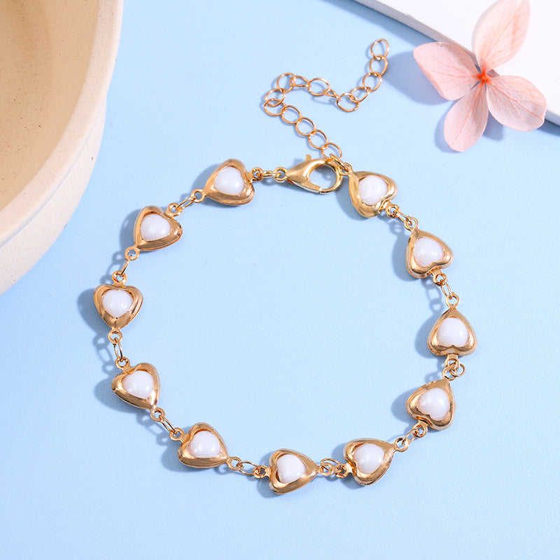 Herzförmiges Link-Armbändchen Brehn