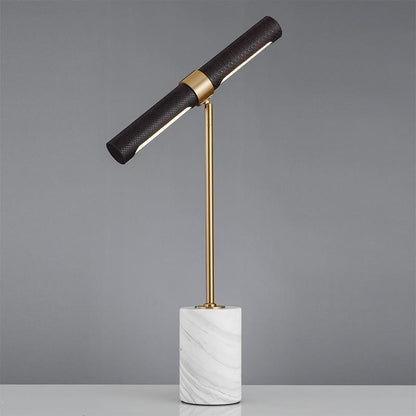 Moderne Marmor- und Messing-Stehlampe