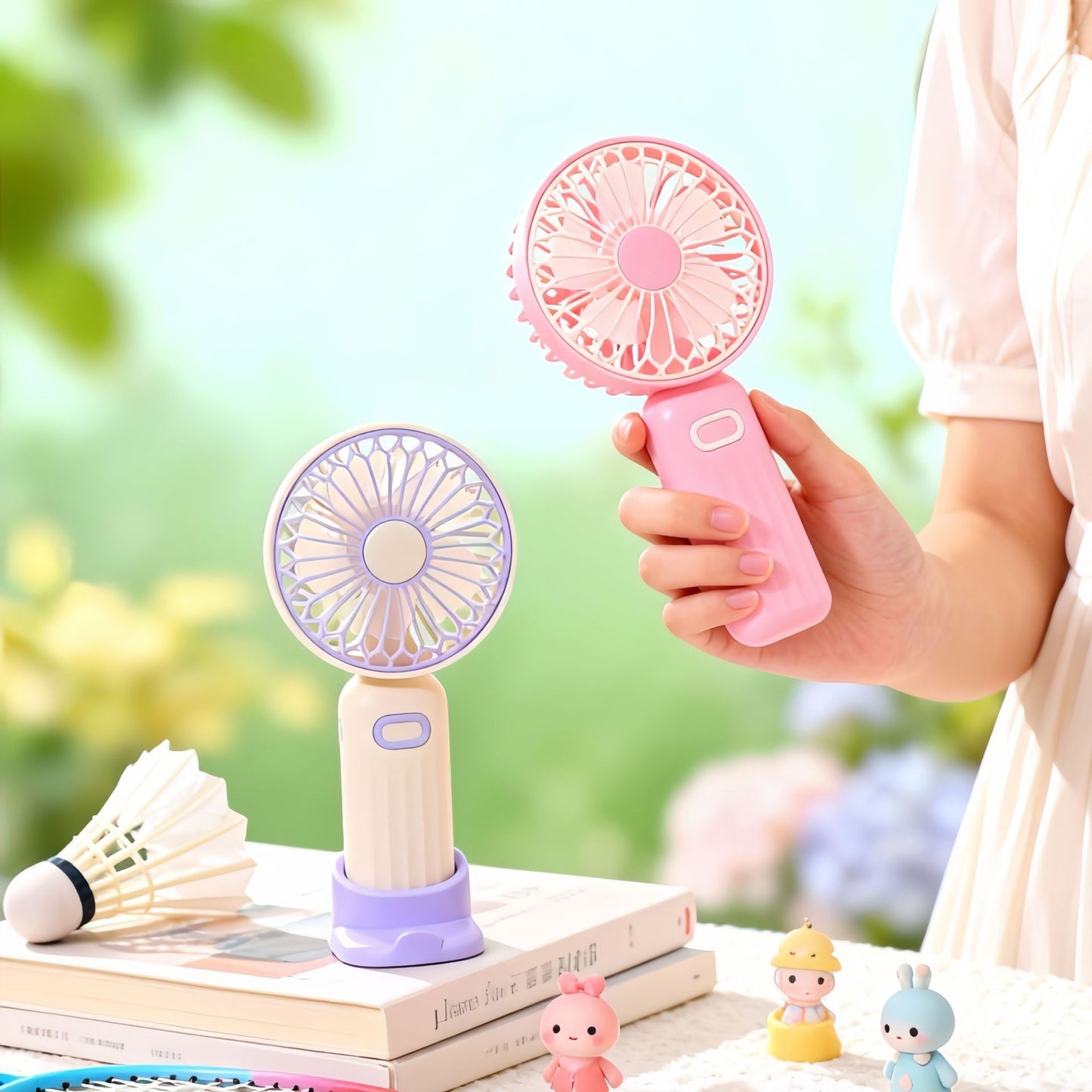 Damen Tragbarer Mini-Ventilator mit integriertem Ständer Brehn