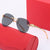 Damen elegante Piloten-Sonnenbrille mit luxuriösem Goldrahmen und schützenden Gläsern Brehn