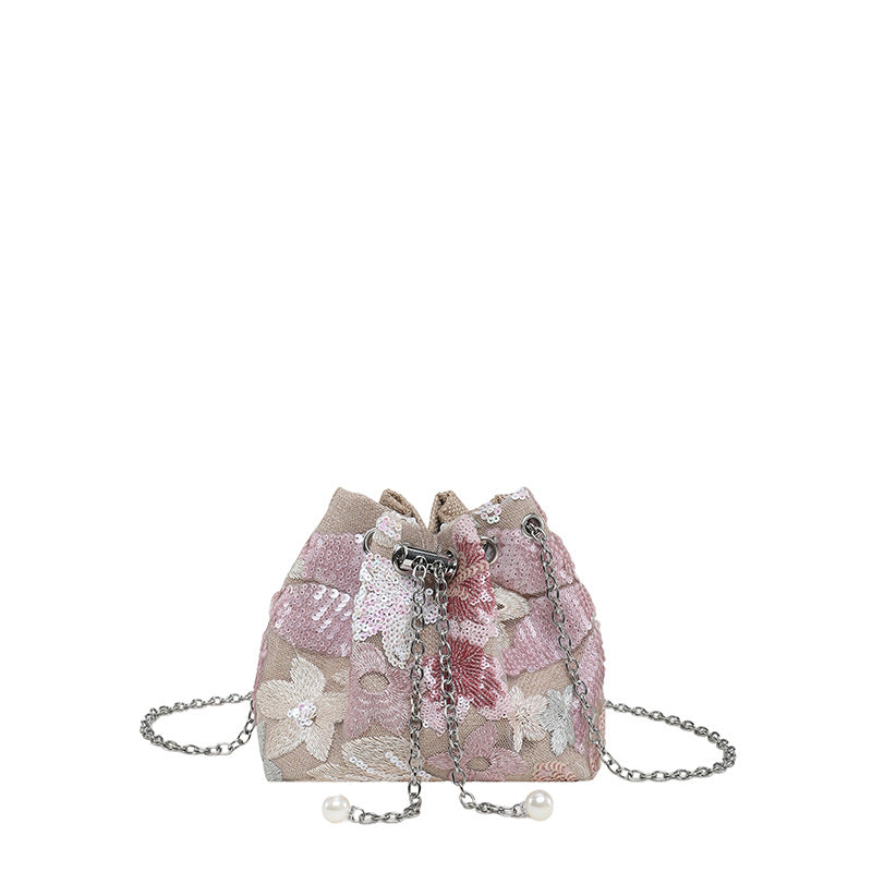 WoStylish Pailletten Zugverschluss Clutch Tasche Brehn