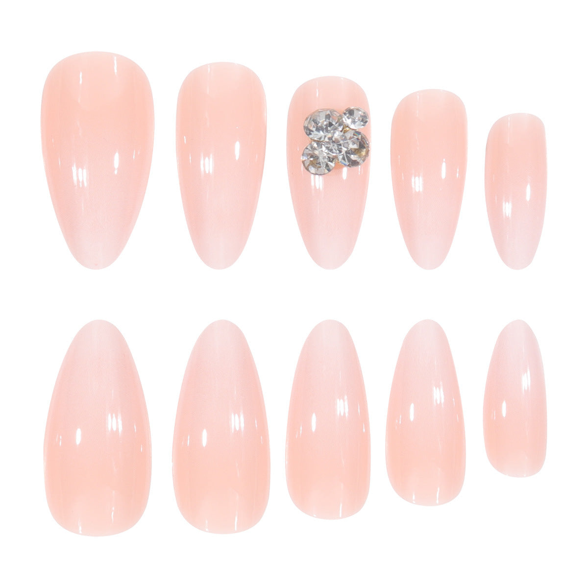 Premium Press-On Nail Set mit eleganten Strassakzenten Brehn