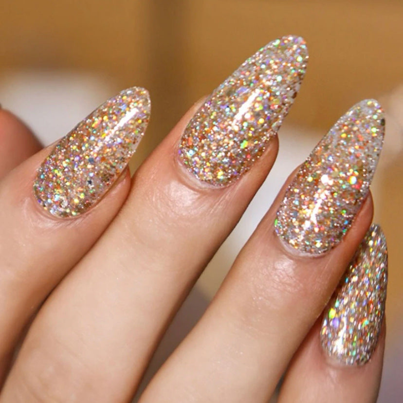 Glitzerndes Stiletto Press-On Nagel Set Brehn