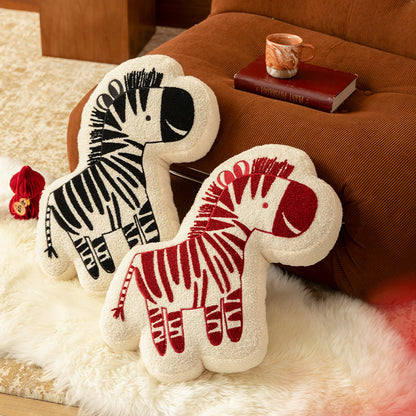 Kuschelkissen in Zebraform mit extraweichem Plüschbezug Brehn