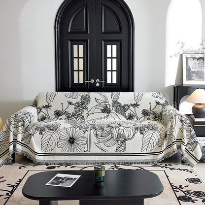Künstlerische florale Druck Sofa Wurfdecke