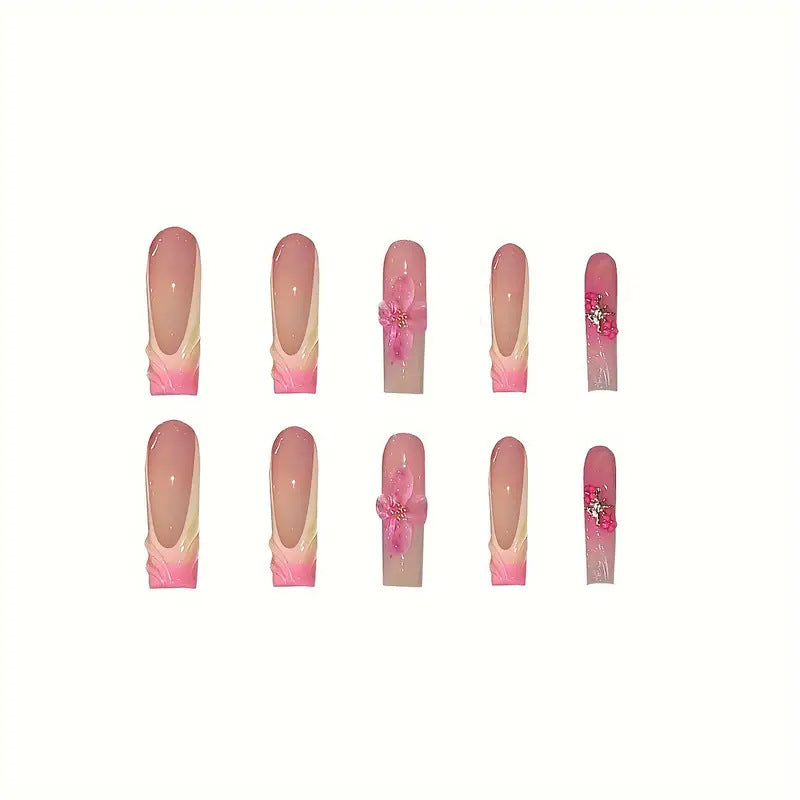 Dekorative 3D Floral Acryl Nagelverzierungen Brehn