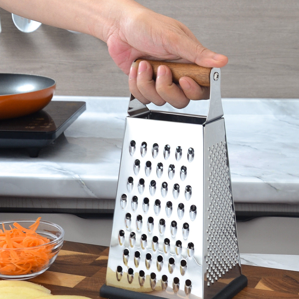 Ergonomische Edelstahl-Käse- und Gemüsereibe Brehn