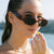Damen extravagante Sonnenbrille im stilvollen Retro-Design Brehn
