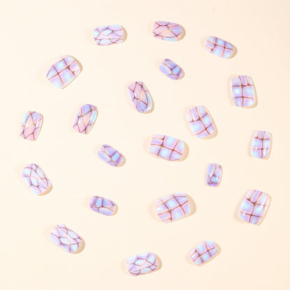 Iridescent Geometric Nail Art Extensions Brehn