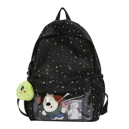 Transparenter gepolsterter Rucksack mit Sternmuster Brehn