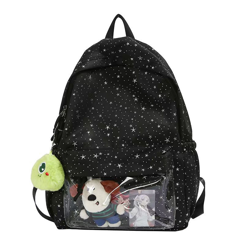 Rucksack mit Durchsichtiger Fronttasche und Kuscheligem Motiv Brehn