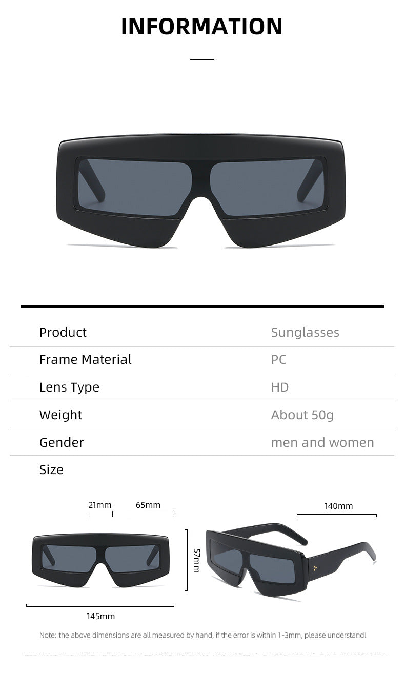 Damen futuristische Sonnenbrille im chunky Design Brehn