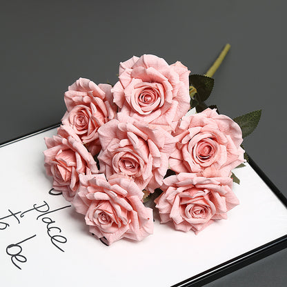 Premium Künstlicher Blumenkopf Rosenstrauß