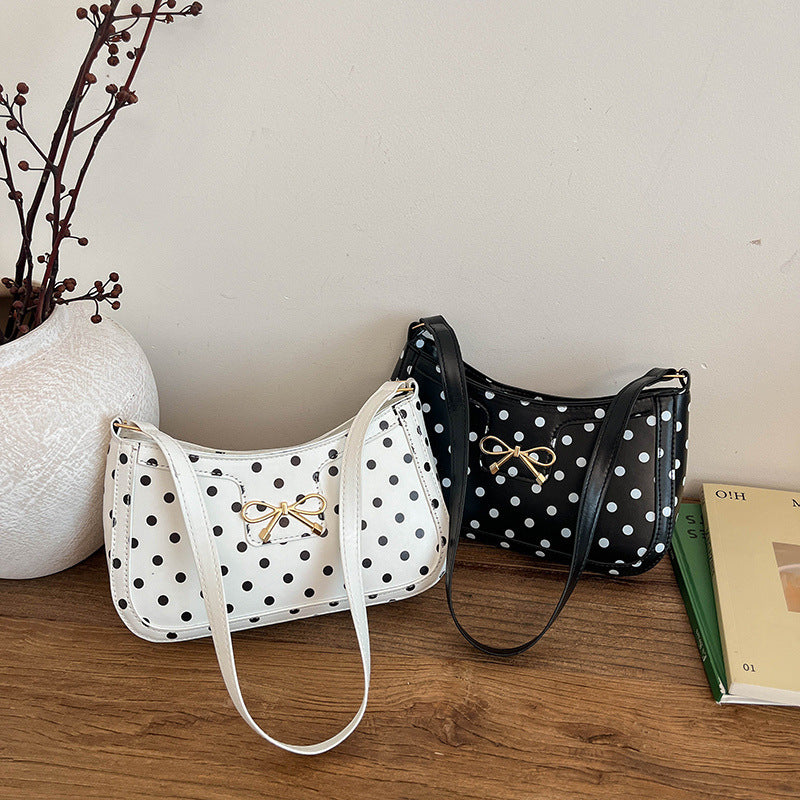 WoPolka Dot Muster Hobo Handtasche Brehn