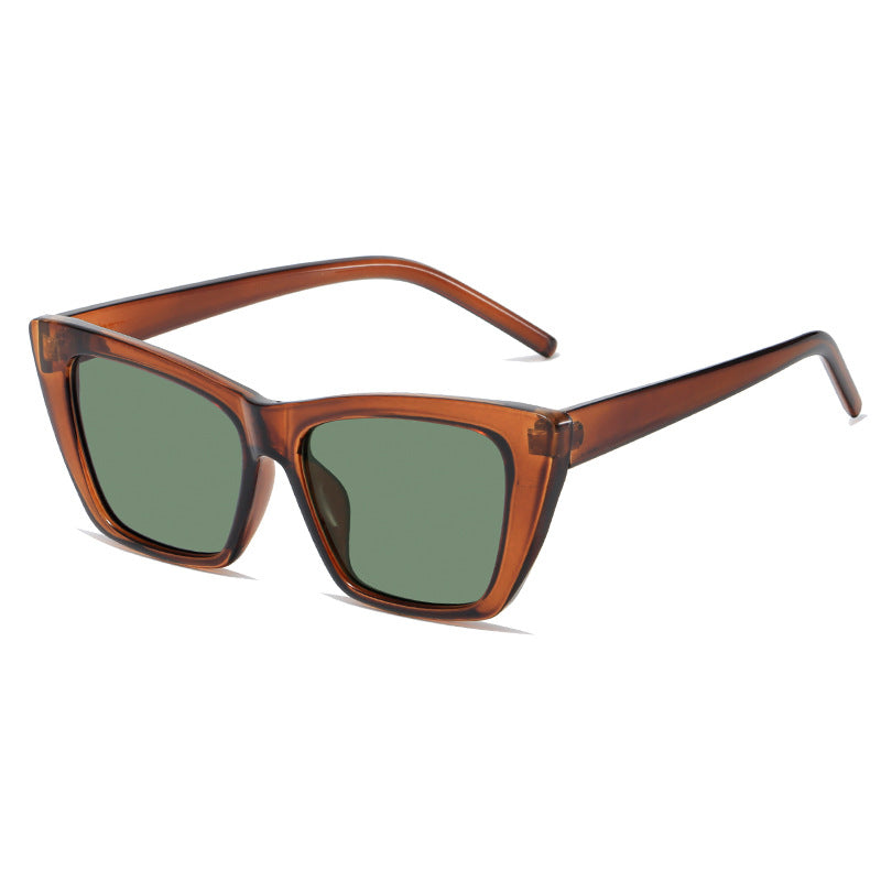 Damen trendige oversized Sonnenbrille mit innovativem transparentem Rahmen Brehn