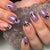 Künstlerischer Glitzer Nagelkunst Brehn