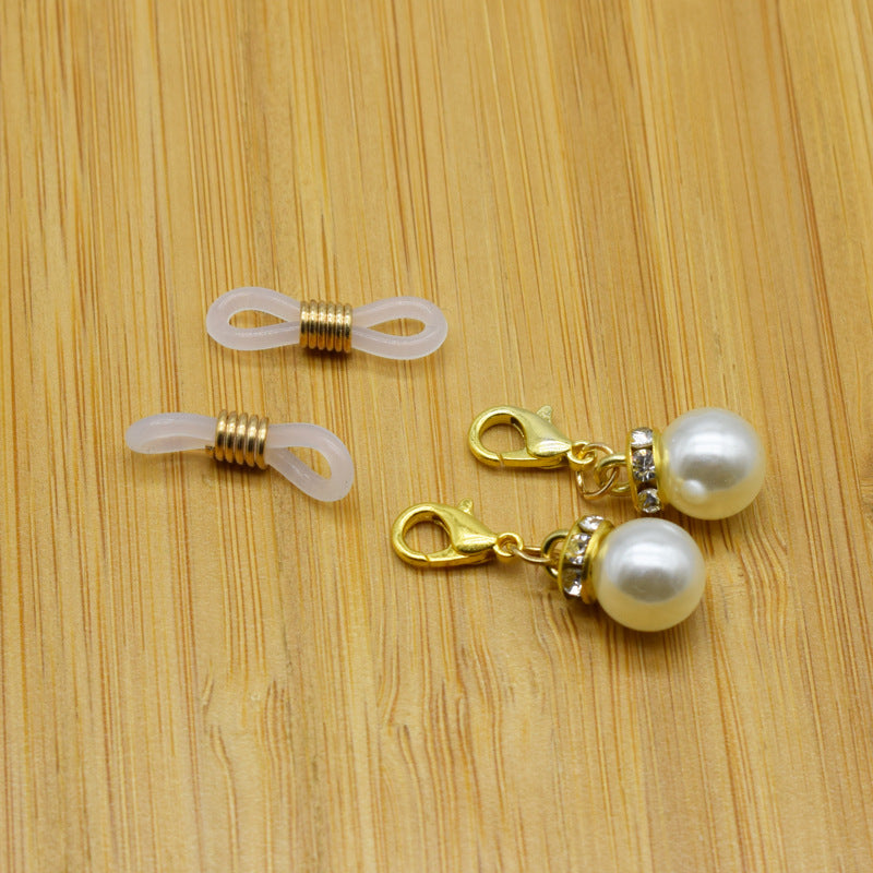 Eleganter Perlen- und Kristall-Brillenhalter Brehn