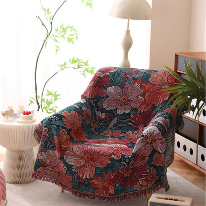 Blumenmuster Gewebte Wurfdecke