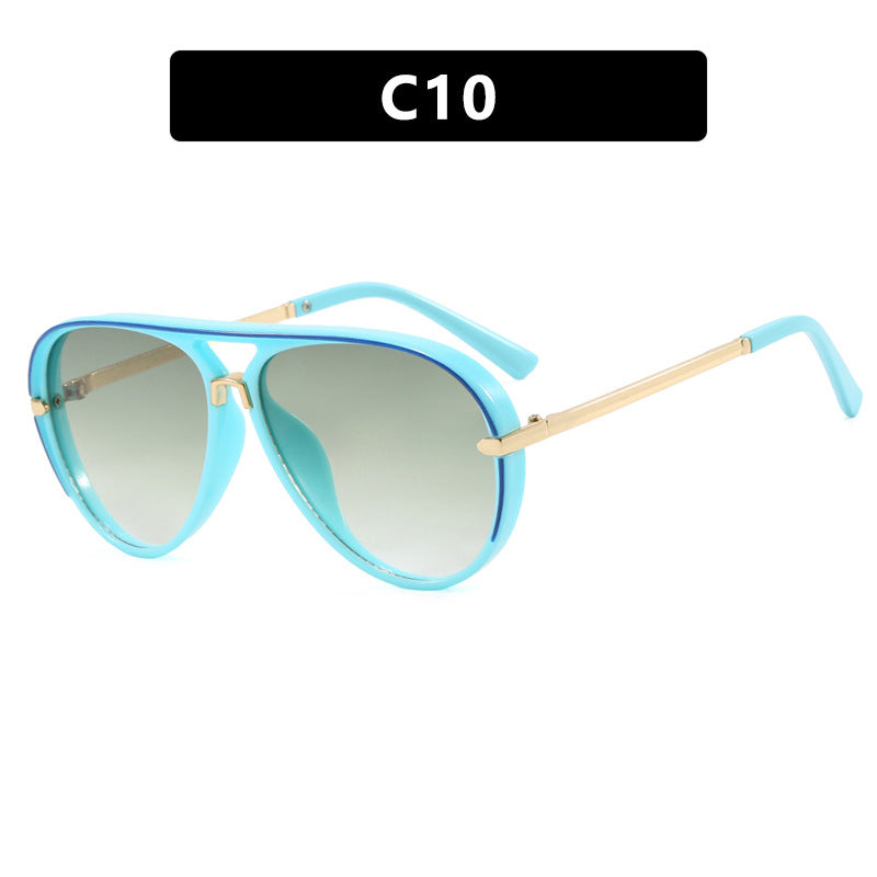 Damen modische Piloten-Sonnenbrille mit eleganten Metallakzenten Brehn
