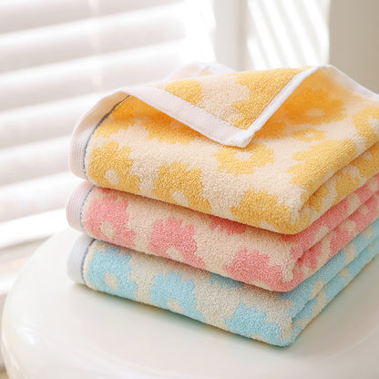 Weiches Baumwoll-Badetuch mit Floraler Jacquard-Struktur und Hoher Saugkraft