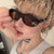 Damen modische Oversized-Sonnenbrille mit elegantem Schildkrötenmuster Brehn