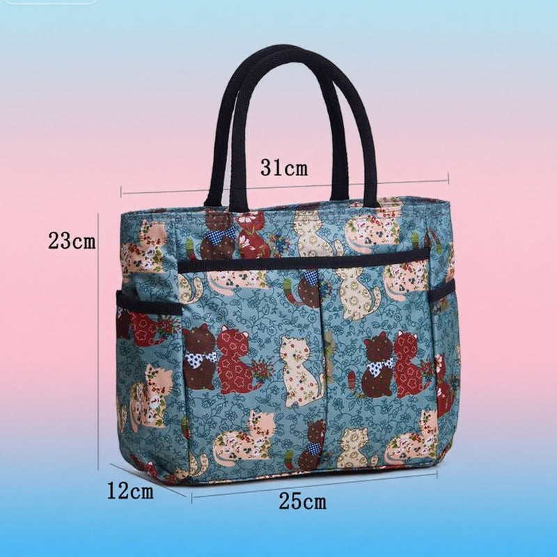 Blumenmuster Mehrfach-Taschen Einkaufsbörse Brehn
