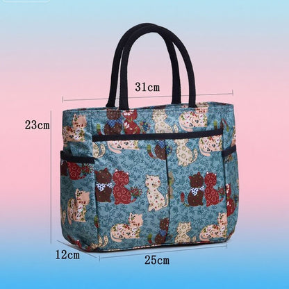 Blumenmuster Mehrfach-Taschen Einkaufsbörse Brehn
