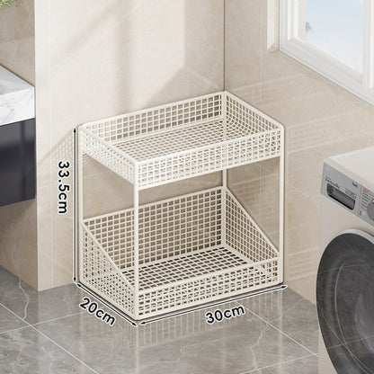 Kompakte dreistufige belüftete Metallgitter-Organizer-Regal für Arbeitsplatte und Schrank