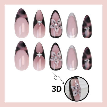 Kunstnagelset mit eleganten Spitzen und trendigen Akzenten Brehn