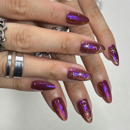 Himmlisches Thema Press-On Nagelset Brehn