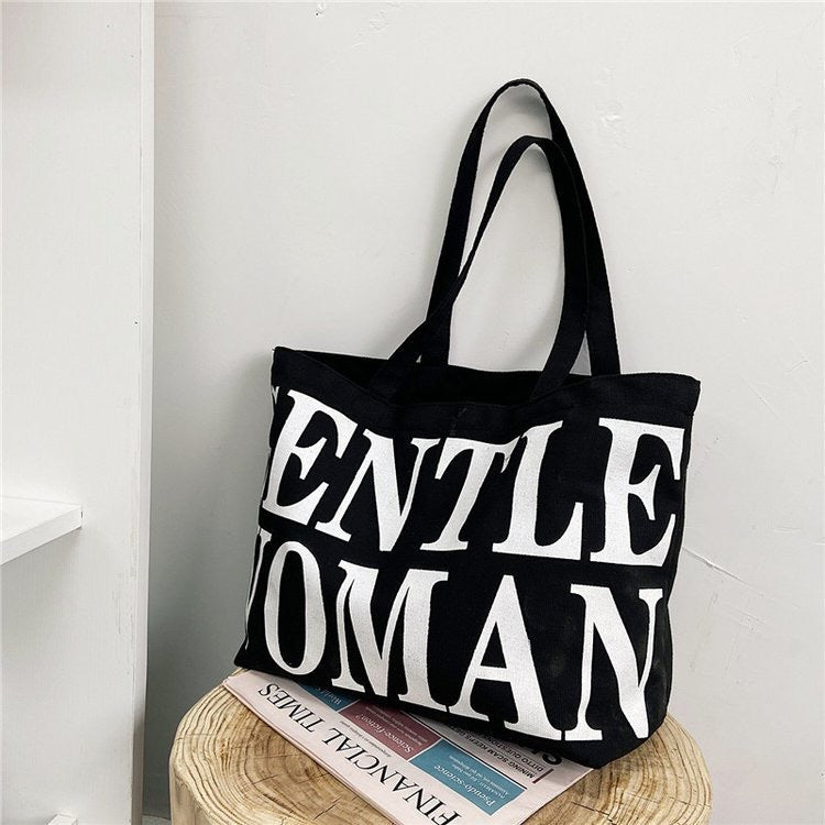 Modische Baumwolltasche mit Auffälligem Schriftzug Brehn