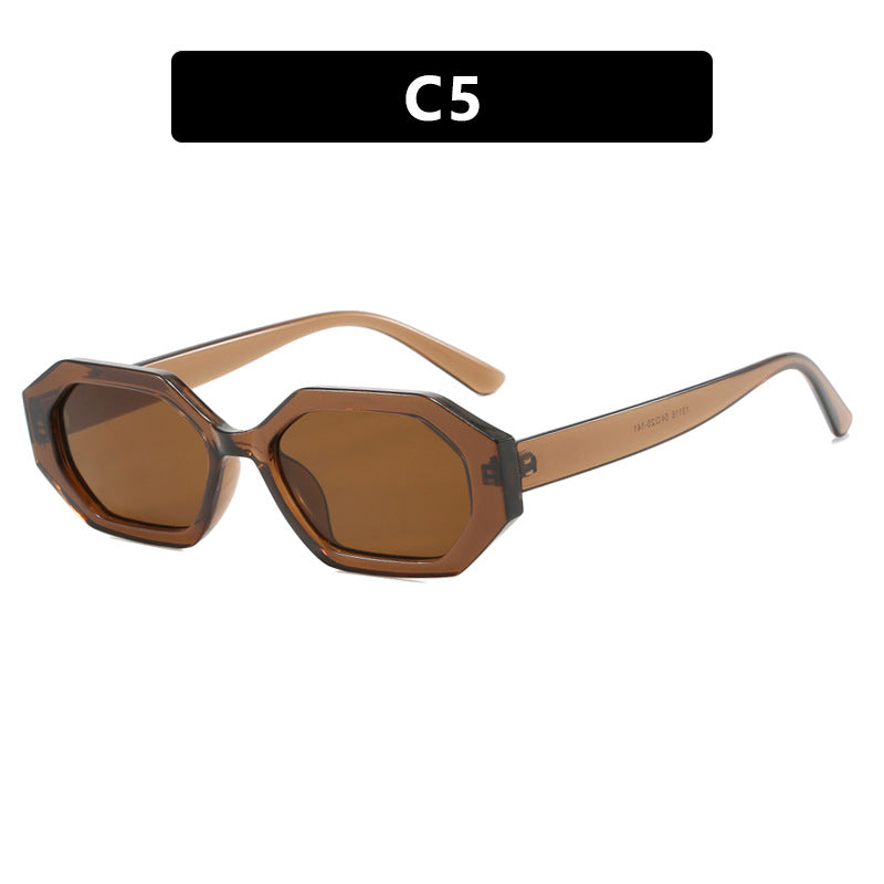 Damen auffällige Sonnenbrille im modernen achteckigen Design Brehn