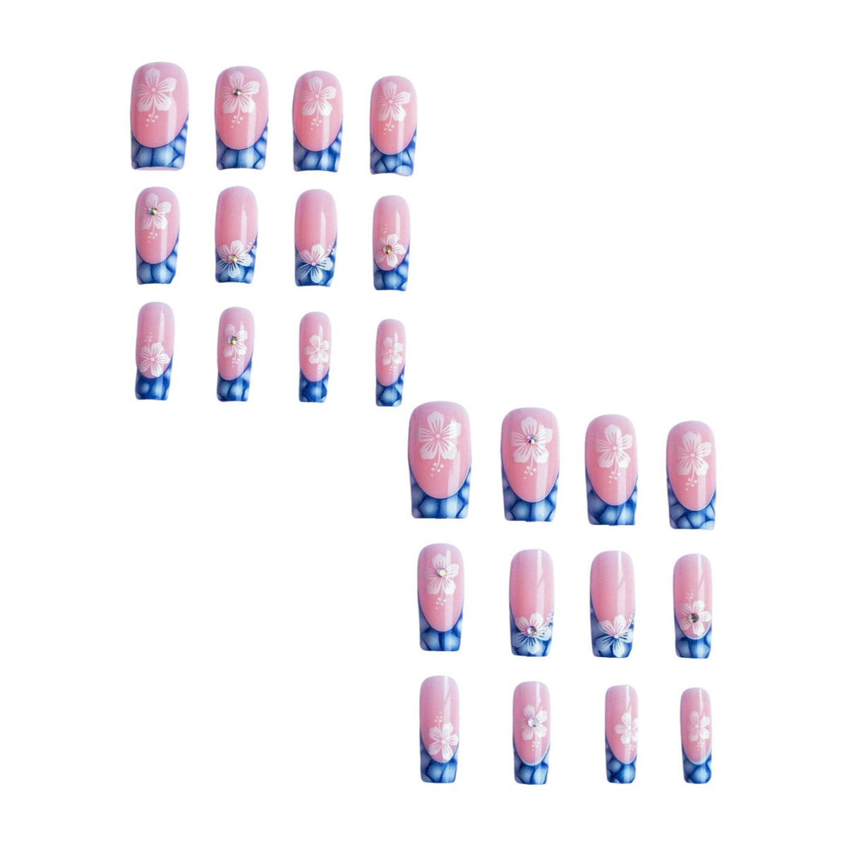 Floral Art Acryl Press-On Nagel Set
