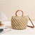Handgefertigte Makramee-Tasche mit Holzgriffen Brehn
