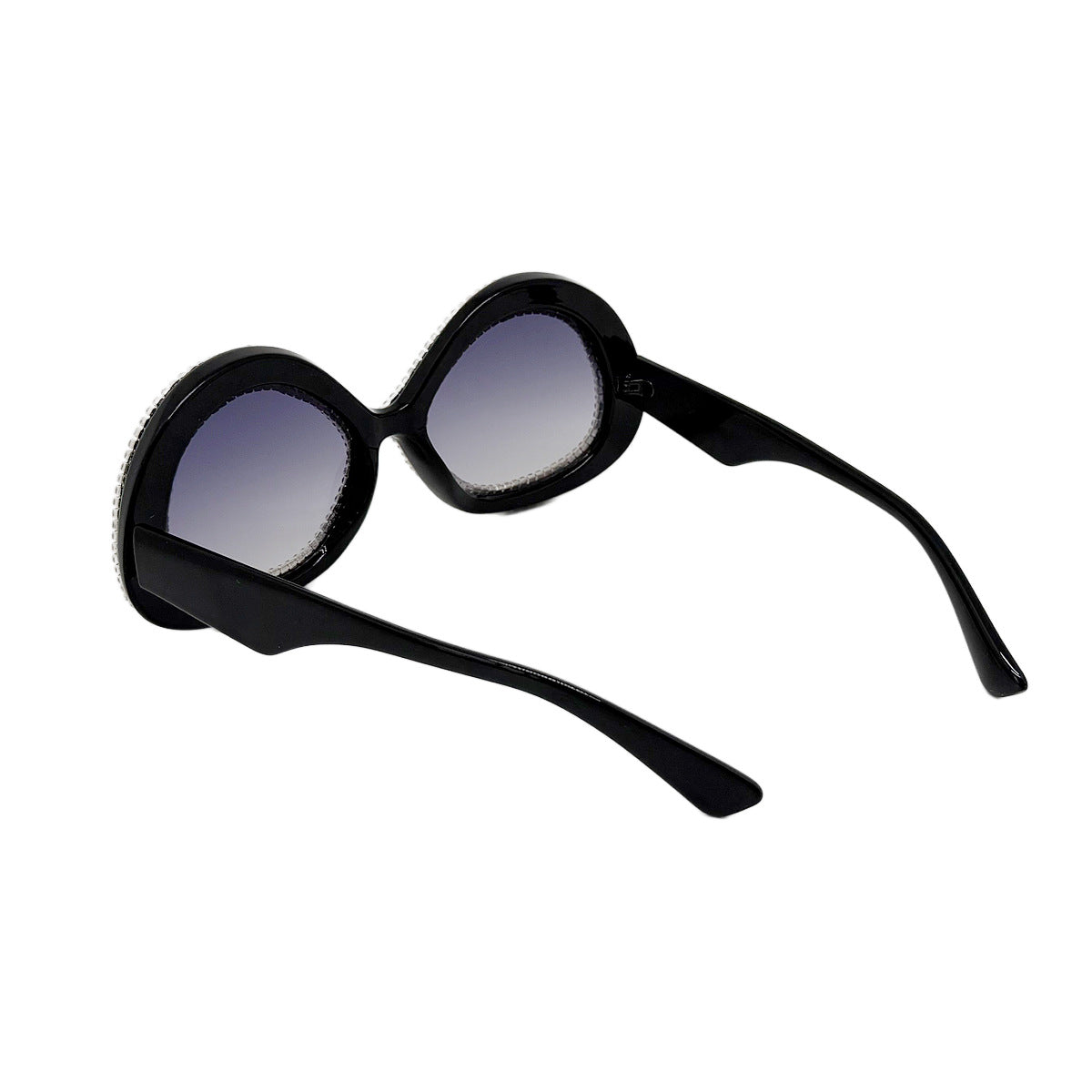 Damen Glamouröse Statement-Sonnenbrille mit funkelndem Kristallrahmen Brehn