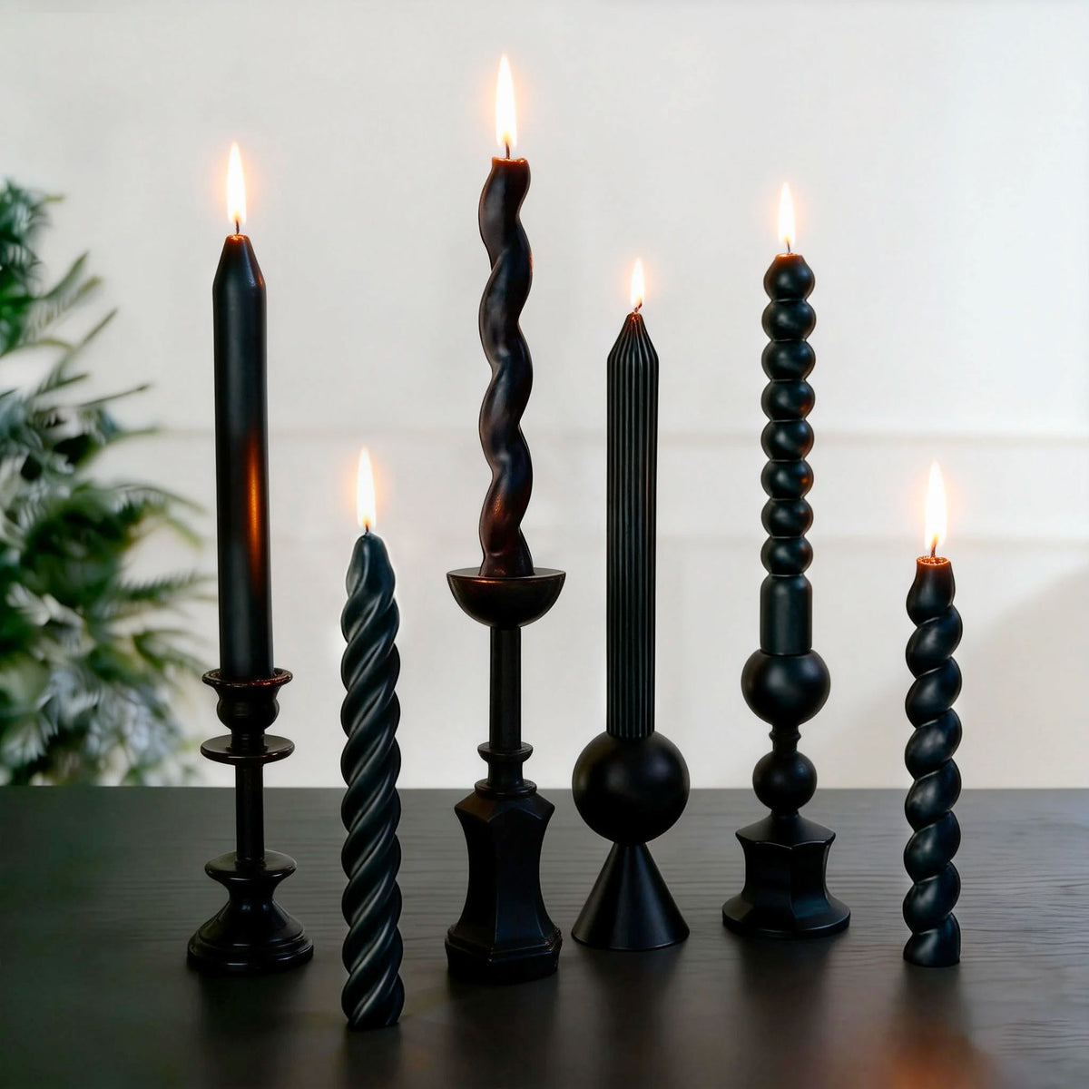 Verdrehte Säulenkerzen-Set